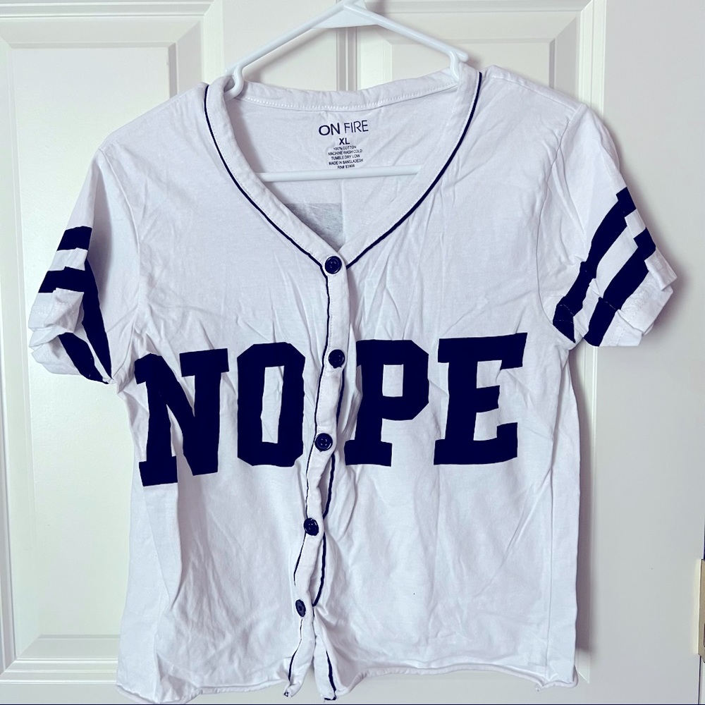 XL Casual Button Down “NOPE”